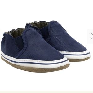 Robeez Liam Navy Soft-Soled Baby Shoes 6-12m